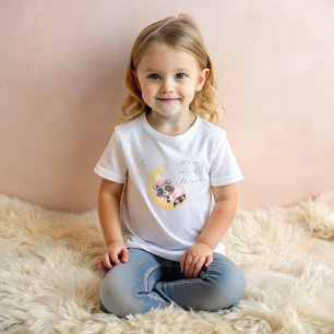 Dreamy Over the Moon Racoon Girl Baby Shower T-Shirt