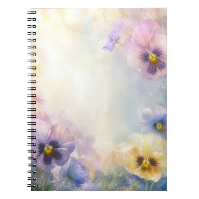 Dreamy Pansy Abstract Notebook (Front)