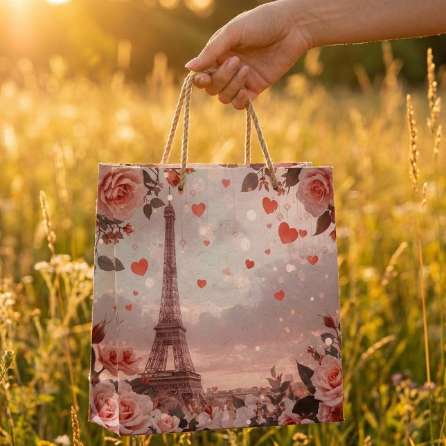 Dreamy Paris Romance: Eiffel Tower Large Gift Bag (Creator Uploaded)