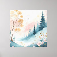 Dreamy Pastel Abstract Watercolor Wall Art 