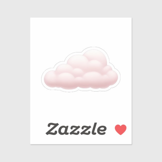 Dreamy Pastel Aesthetic Soft Pink Cloud Emoji Art (Sheet)
