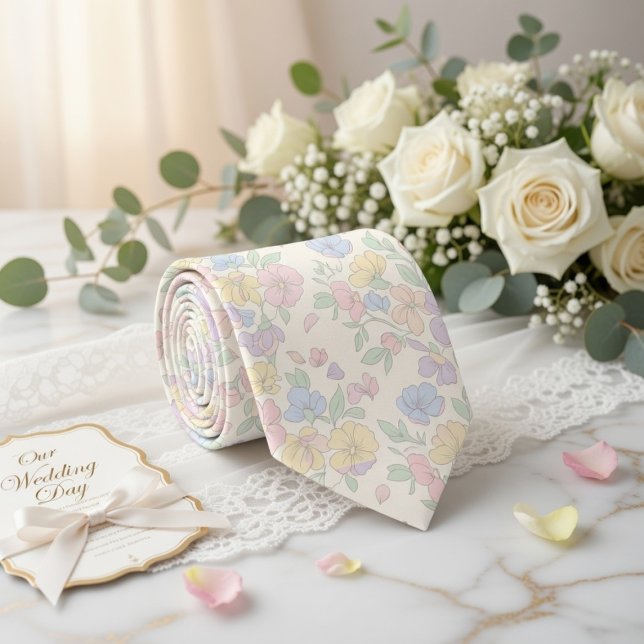 Dreamy Pastel Blossom Tie (Creator Uploaded)