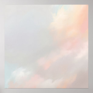 Dreamy Pastel Bokeh Poster Soft Rainbow Abstract