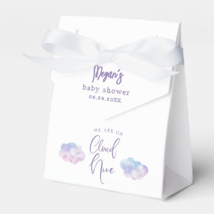 Dreamy Pastel Cloud Nine Girl Baby Shower Favour Box