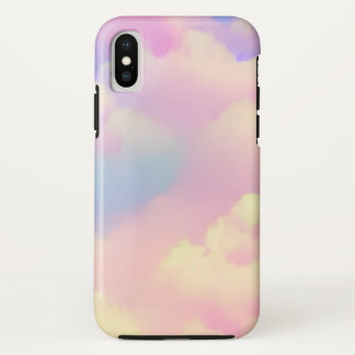 Dreamy Pastel Clouds in Soft Hues iPhone X Case