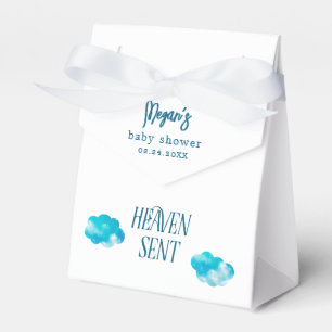 Dreamy Pastel Heaven Sent Boy Baby Shower Favour Box