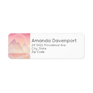 Dreamy Pastel Mountain Landscape Address