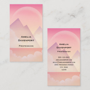 Dreamy Pastel Mountain Landscape Business Card