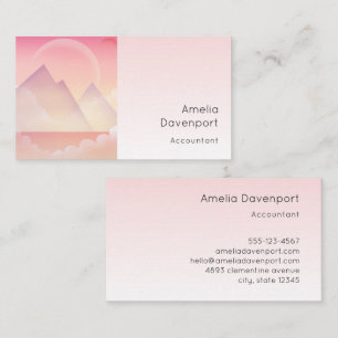 Dreamy Pastel Mountain Landscape Business Card