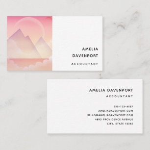 Dreamy Pastel Mountain Landscape Business Card