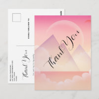 Dreamy Pastel Mountain Landscape Thank You