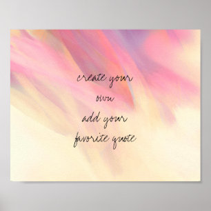 dreamy pastel paint colours add text for custom poster