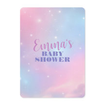 Dreamy Pastel Pink Lavender Cosmic Starry Sky