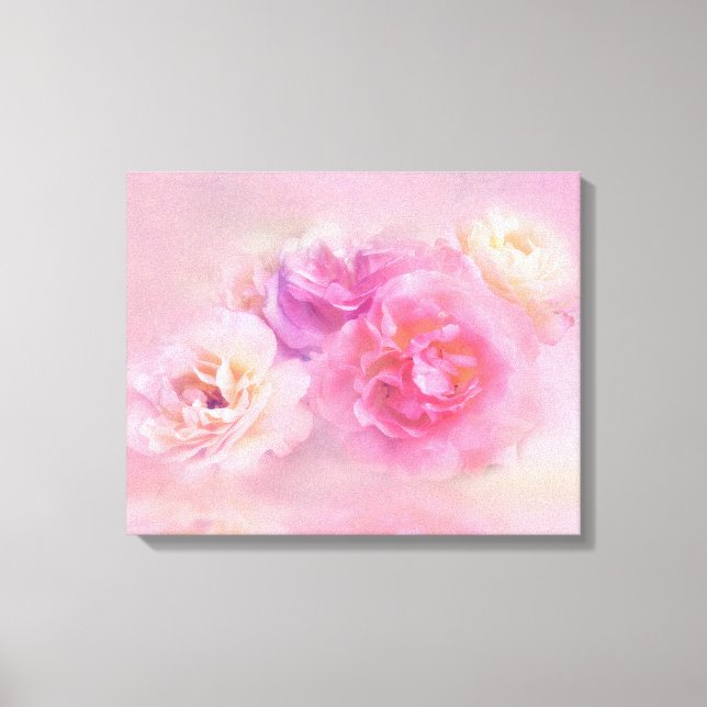 Dreamy Pastel Roses   Canvas Print (Front)
