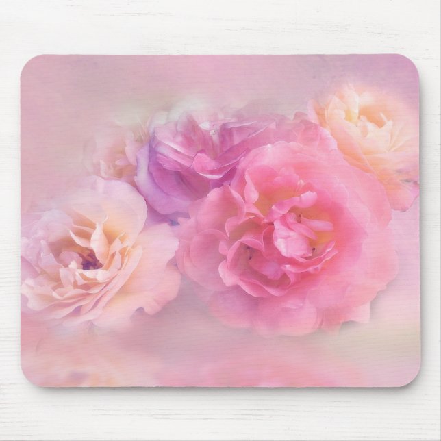 Dreamy Pastel Roses  Mouse Mat (Front)