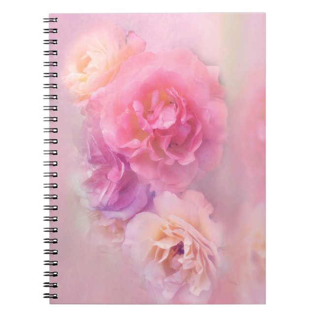 Dreamy Pastel Roses  Notebook (Front)