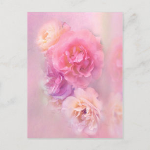 Dreamy Pastel Roses  Postcard