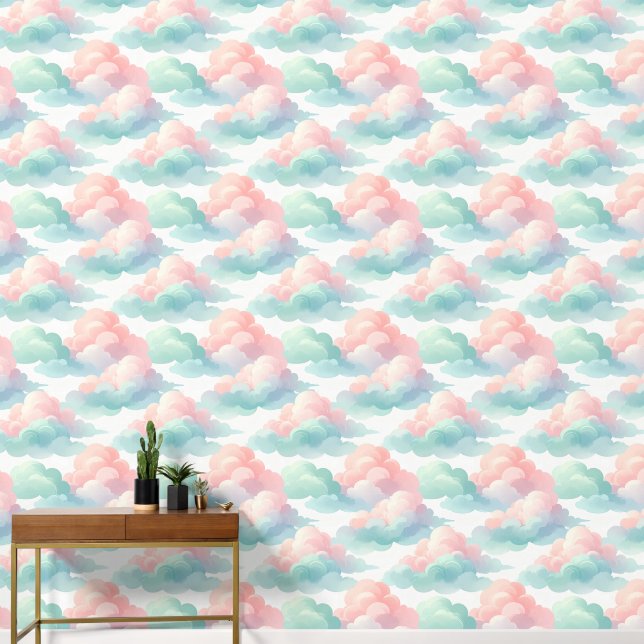 Dreamy Pastel Sky Aesthetic Wallpaper (Hallway)