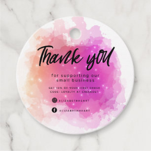 dreamy pastel sky splash business thank you favour tags