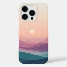 Dreamy Pastel Sunset Over Blue Mountains Minimalis