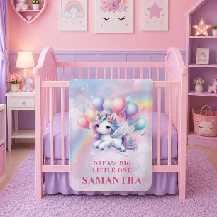 Dreamy Pastel Unicorn Magical Day Baby Blanket Gif