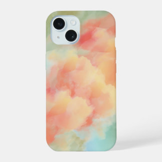 Dreamy pastel watercolour abstract iphone 15 case. case