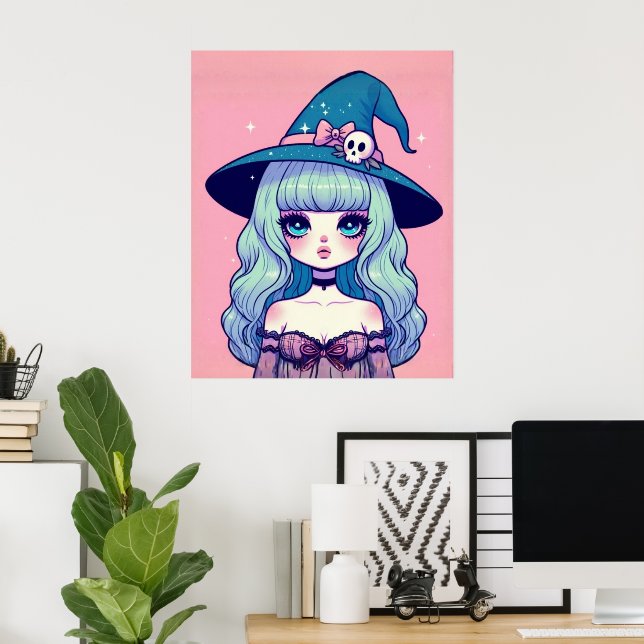 Dreamy Pastel Witch Poster (Home Office)