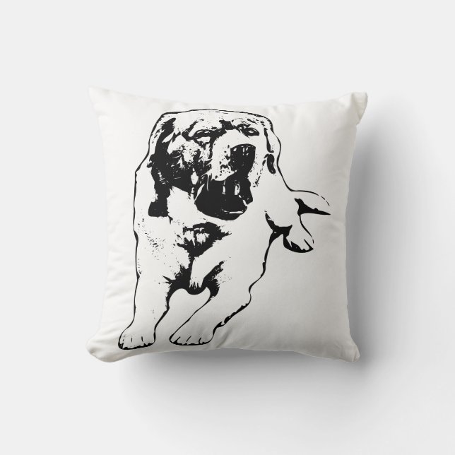 Dreamy Pause – Labrador Charm Cushion (Front)