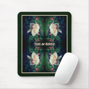 Dreamy Peach Rose And Buds Abstract Personalised Mouse Mat