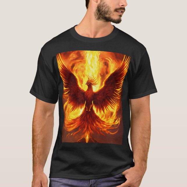 Dreamy Phoenix Watercolor T-Shirt Design (Front)