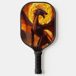 Dreamy Pickleball with Dragon Watercolour Art Paddle