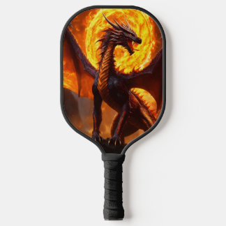 Dreamy Pickleball with Dragon Watercolour Art Paddle