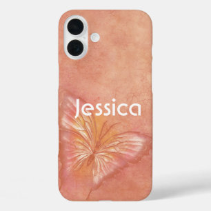 Dreamy Pink Butterfly iPhone 16 Plus Case