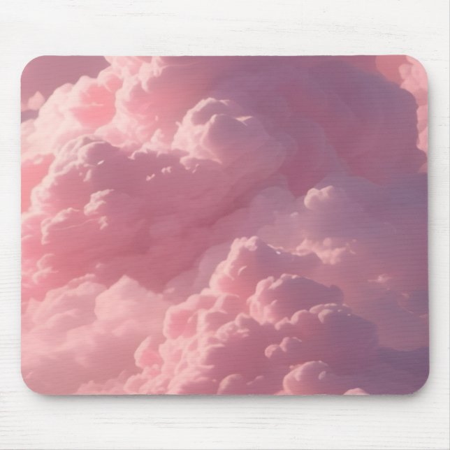 Dreamy Pink Clouds Aesthetic MousepadMousepad Mouse Mat (Front)