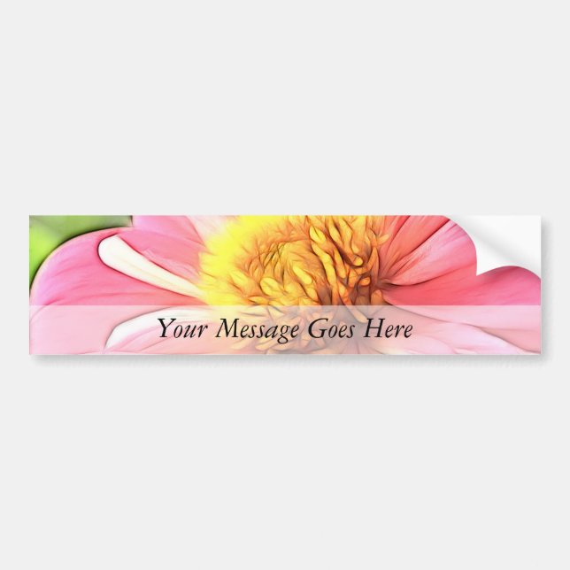 Dreamy Pink Dahlia Bumper Sticker (Front)