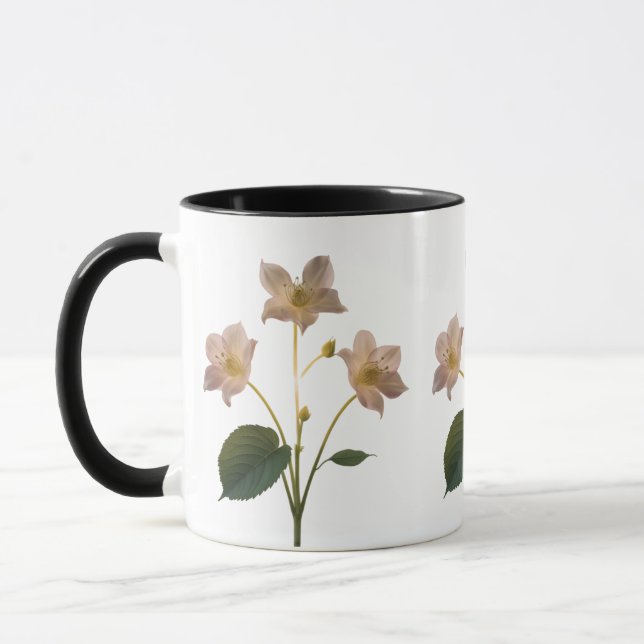 Dreamy Pink Dandelion Whimsical Combo Mug (Left)