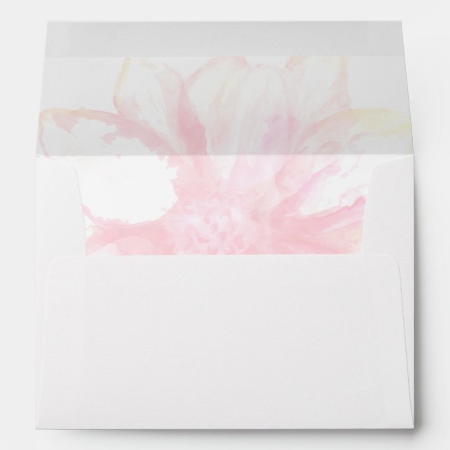 Dreamy Pink Floral Lined Envelope (Back (Bottom))