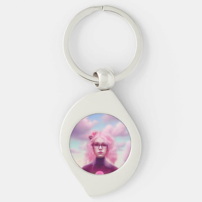 Dreamy Pink Key Ring (Front)