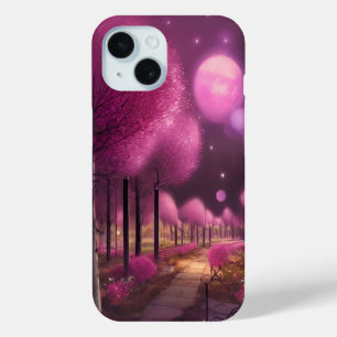 Dreamy Pink Nightscape iPhone 15 Case