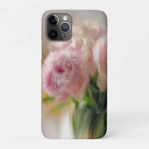 Dreamy Pink Peonies in White Vase iPhone 11 Pro Case