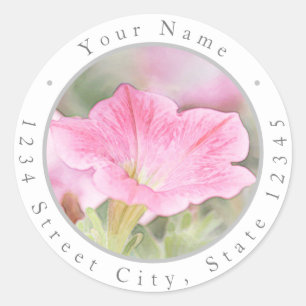 Dreamy Pink Petunias Labels