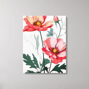 Dreamy Pink Poppies Canvas Print