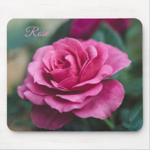 Dreamy Pink Rose Mouse Mat