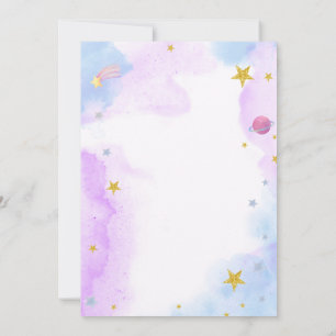 Dreamy Pink Unicorn Birthday Invitation 