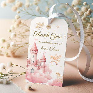 Dreamy Pink Unicorn Birthday Princess Party Gift Tags