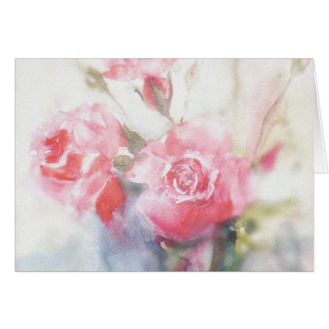 dreamy pink watercolor roses (Front Horizontal)