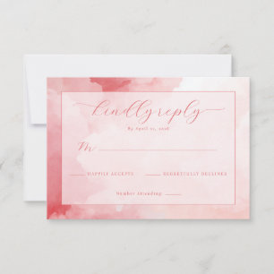 Dreamy Pink Watercolor RSVP