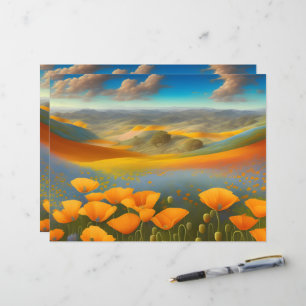 Dreamy Poppies Digital Art Scrapbook Paper