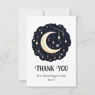Dreamy Pretty Stars Baby Shower Thank You Card