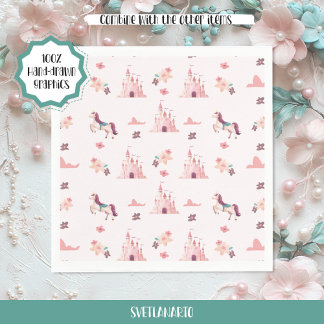 Dreamy Princess Castle Paper Napkin